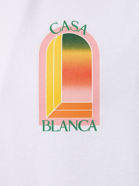 Gradient βαμβακερή μπλούζα Casablanca λευκό