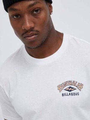Bavlněné tričko s potiskem Billabong bílé
