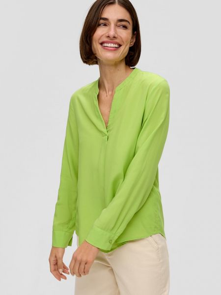 Блузка свободного кроя S.oliver зеленая
