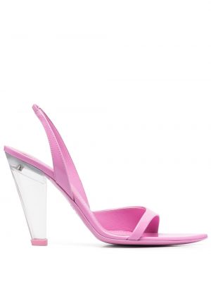 Sandaler med remmar med klack med slingback 3juin rosa