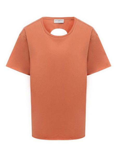 Хлопковая футболка Oneteaspoon оранжевая