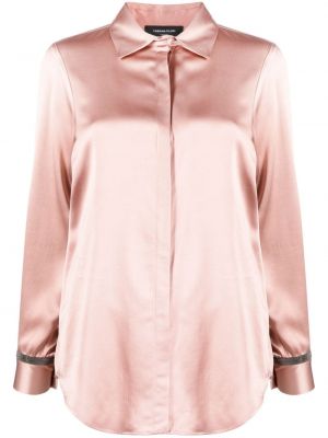 Σατέν πουκάμισο Fabiana Filippi ροζ