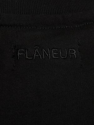 Pamut póló Flâneur fekete