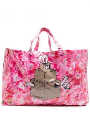 Τσάντα shopper Natasha Zinko ροζ