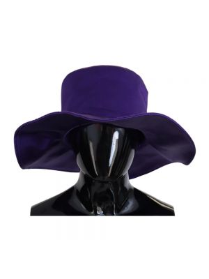 Jedwabny kapelusz Dolce And Gabbana fioletowy
