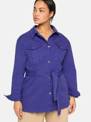 Фиолетовая джинсовая куртка Sheego