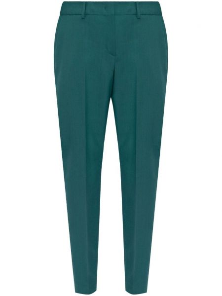Μάλλινο παντελόνι με πιεσμένη τσάκιση Ps Paul Smith πράσινο