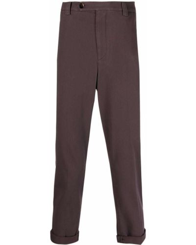 Pantalones rectos con bolsillos Brunello Cucinelli violeta
