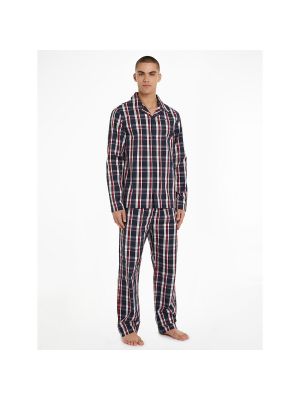 Pijama a cuadros Tommy Hilfiger azul