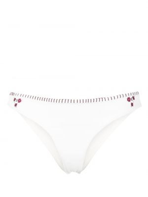Компект бикини бродиран на цветя Frankies Bikinis бяло