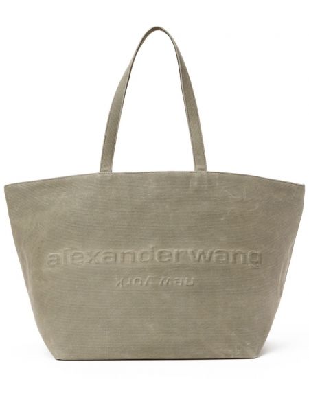 Pamučna shopper torbica Alexander Wang bež