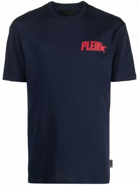 Със звездички тениска с принт Philipp Plein синьо