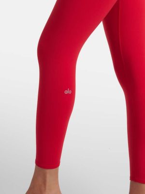 Spodnie sportowe z wysoką talią Alo Yoga czerwone