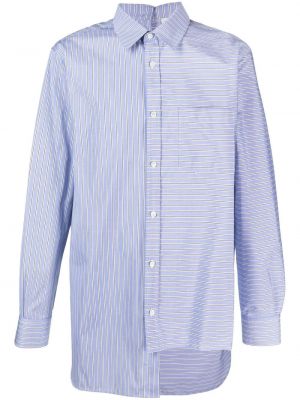 Асиметрична памучна риза Lanvin синьо