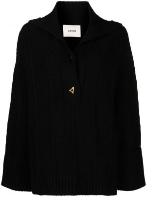Jacquard džemper Aeron crna