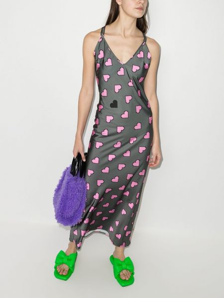 Herzmuster kleid mit print Natasha Zinko grün