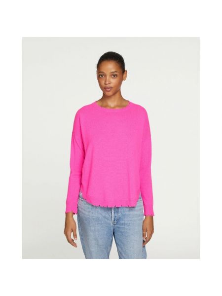 Jersey de cachemir de tela jersey con estampado de cachemira Kujten rosa