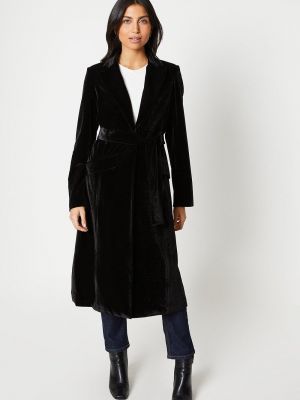 Бархатное пальто Wallis черное