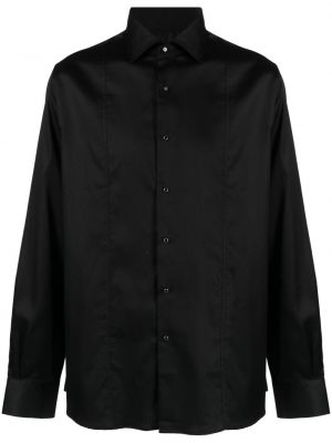 Памучна риза Karl Lagerfeld черно