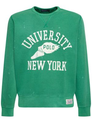 Džemperis bez kapuces ar apdruku Polo Ralph Lauren zaļš