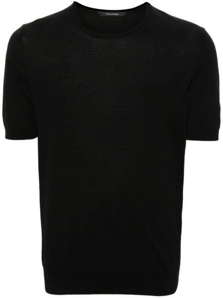T-shirt en tricot Tagliatore noir