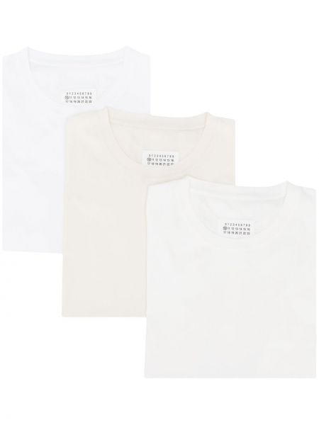 T-shirt mit rundem ausschnitt Maison Margiela weiß