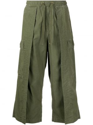 Siuvinėtos „cargo“ stiliaus kelnės Maharishi žalia