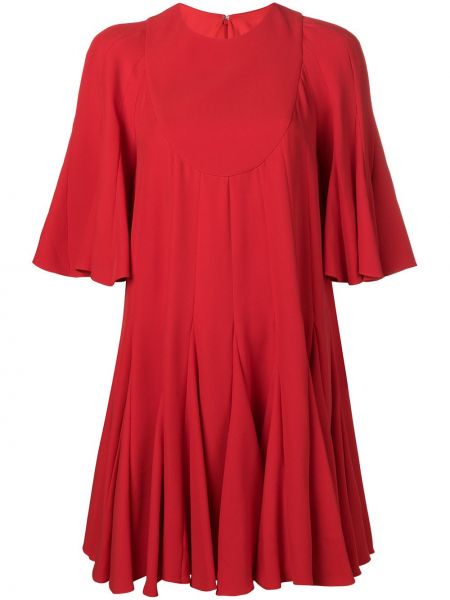 Vestido plisado Valentino rojo