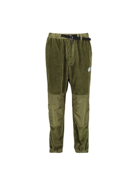 Spodnie sportowe sztruksowe Moncler zielone