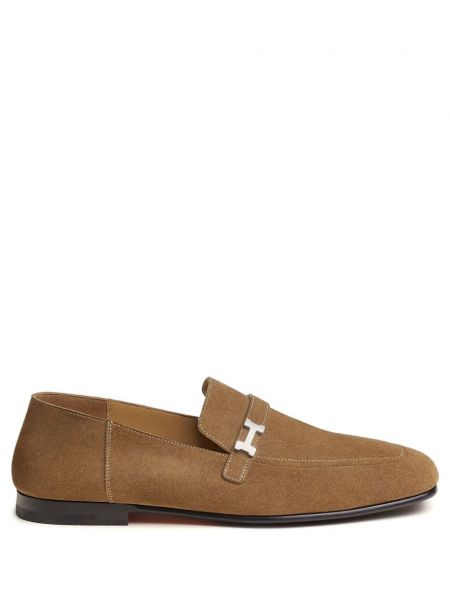 Seemisnahksed loafer-kingad Hermès Pre-owned pruun