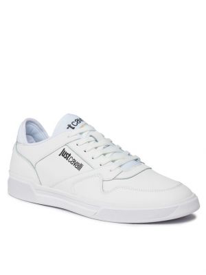Bőr sneakers Just Cavalli fehér