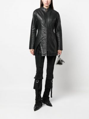 Kožená bunda Lisa Von Tang černá
