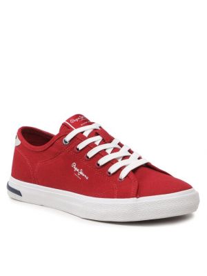 Chaussures de ville Pepe Jeans rouge