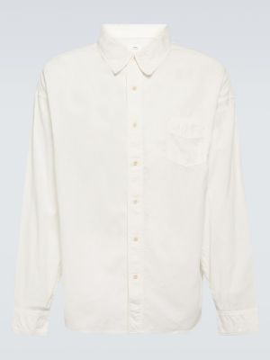 Bavlněná hedvábná košile Visvim bílá
