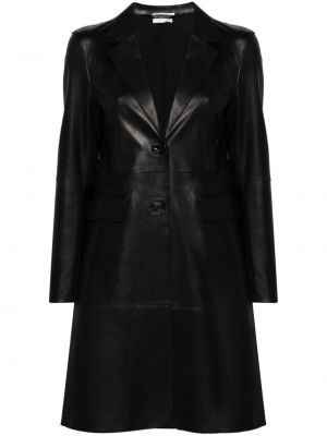 Manteau en cuir P.a.r.o.s.h. noir