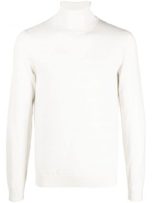 Вълнен пуловер Boss бяло