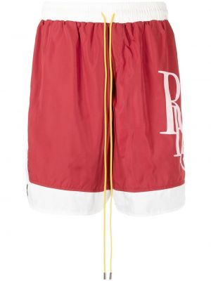 Trykt shorts Rhude rød