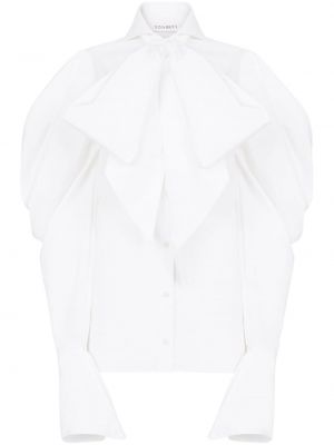 Košile s mašlí Nina Ricci bílá
