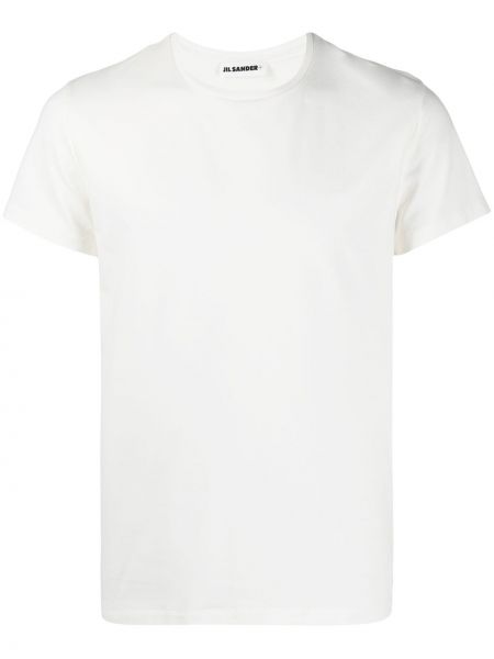 Camiseta slim fit de cuello redondo Jil Sander blanco