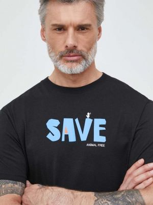 Bavlněné tričko s potiskem Save The Duck