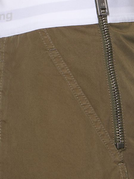 Bombažne cargo kratke hlače z visokim pasom Alexander Wang zelena