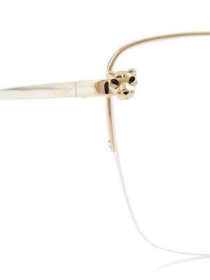 Oversized okuliare Cartier Eyewear Collection zlatá