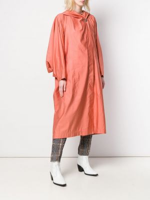 Kabát s kapucí Issey Miyake Pre-owned růžový
