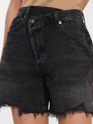 Szorty jeansowe z wysoką talią Agolde szare