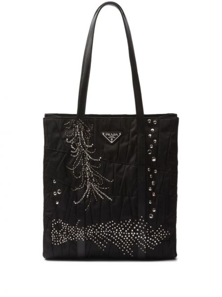 Νάιλον τσάντα shopper Prada μαύρο