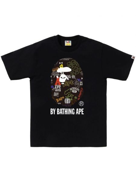 Tricou din bumbac cu imagine A Bathing Ape® negru