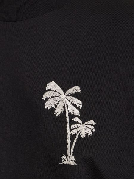 T-shirt di cotone Palm Angels nero