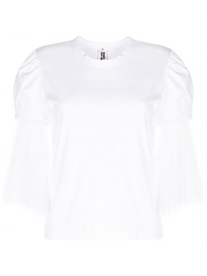 Βαμβακερή μπλούζα από τούλι Noir Kei Ninomiya λευκό