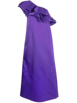 Sukienka wieczorowa z falbankami Parosh fioletowa
