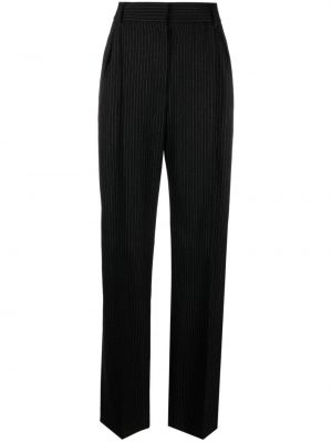 Pruhované rovné kalhoty Brunello Cucinelli černé